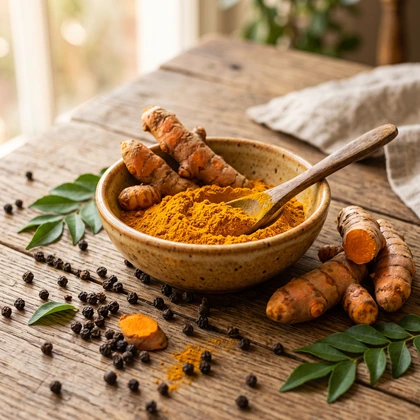 Turmeric root and powder